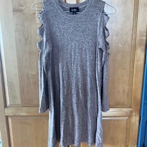 Sweater dress with details arm cutouts